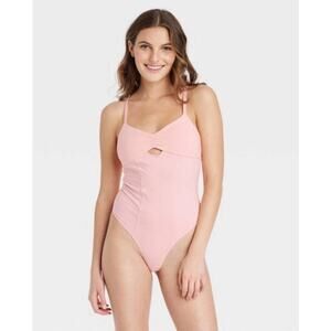 NWT Womens Colsie Pink Balletcore Pink Sleeveless Thong Bodysuit